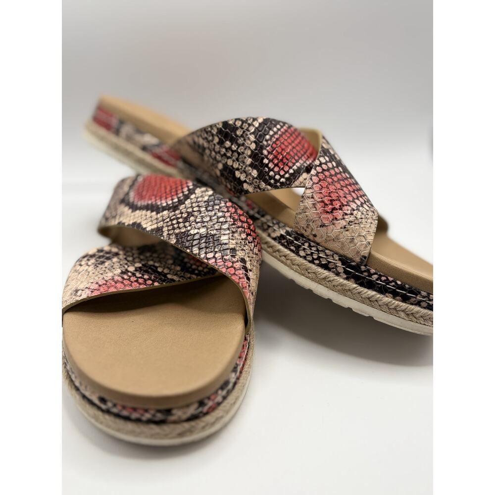 Vince Camuto Snakeskin Print Slide Sandals – Size 10 - Picture 6 of 7
